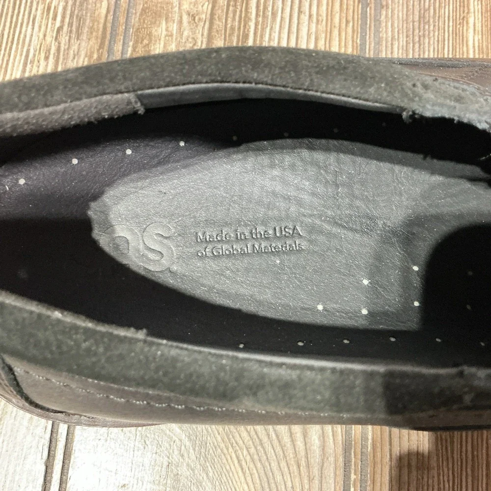 SAS Step Shoes Mens 13.5 WW Comfort Slip On Casual Walking Moc Loafer Black NEW